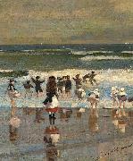 Winslow Homer Escena de playa Sweden oil painting artist